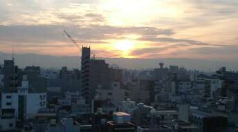 Sunrise over Osaka
