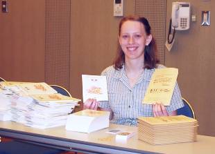 Rachel with Concert Envelopes