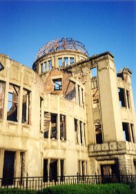 The 'Atomic Bomb Dome', a building ruin left standing as a memorial