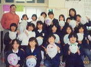 Dan with the English club of Honkawa Grade School